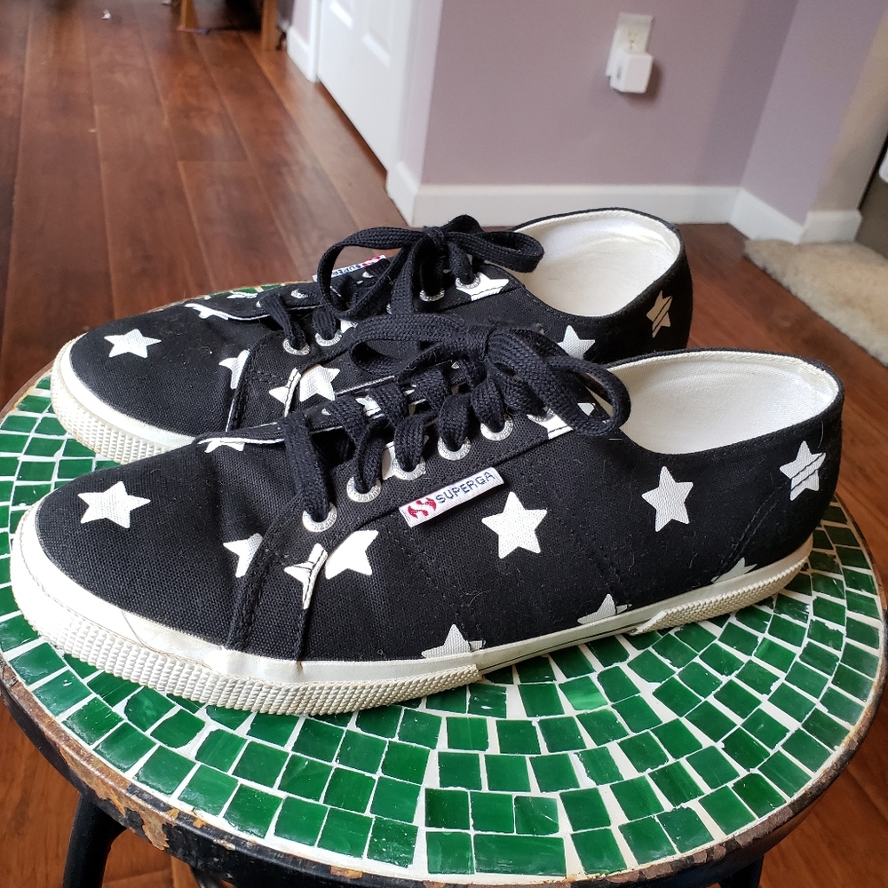 Black with stars sneakers